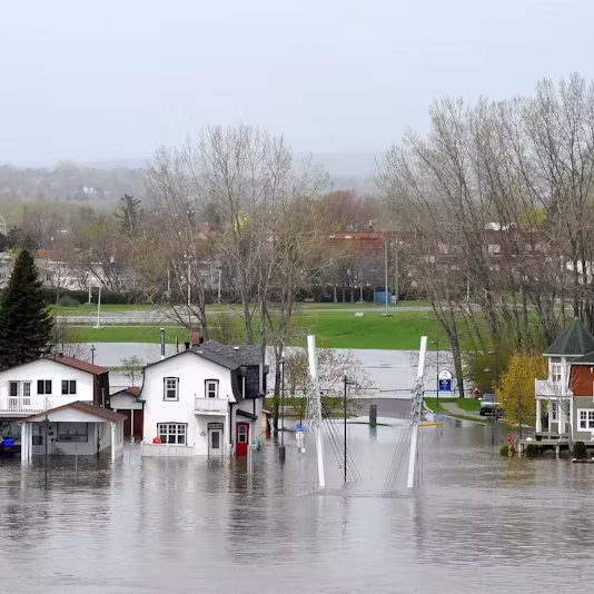 flooded homes